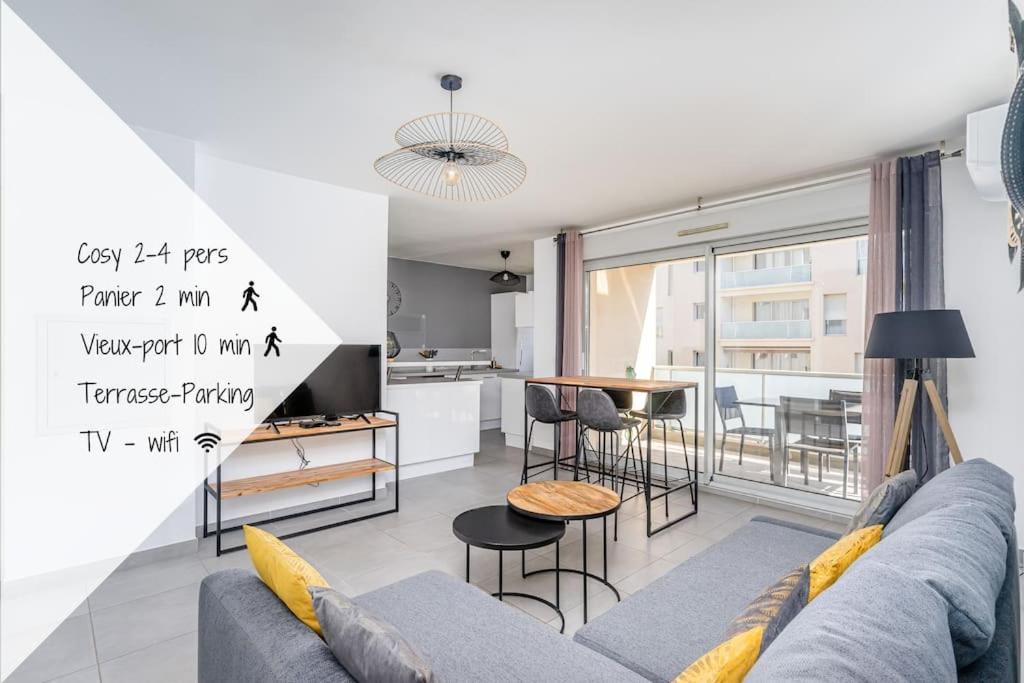 Panier, Major, Appartement De 47 M2, Parking Et Terrasse 马赛 外观 照片